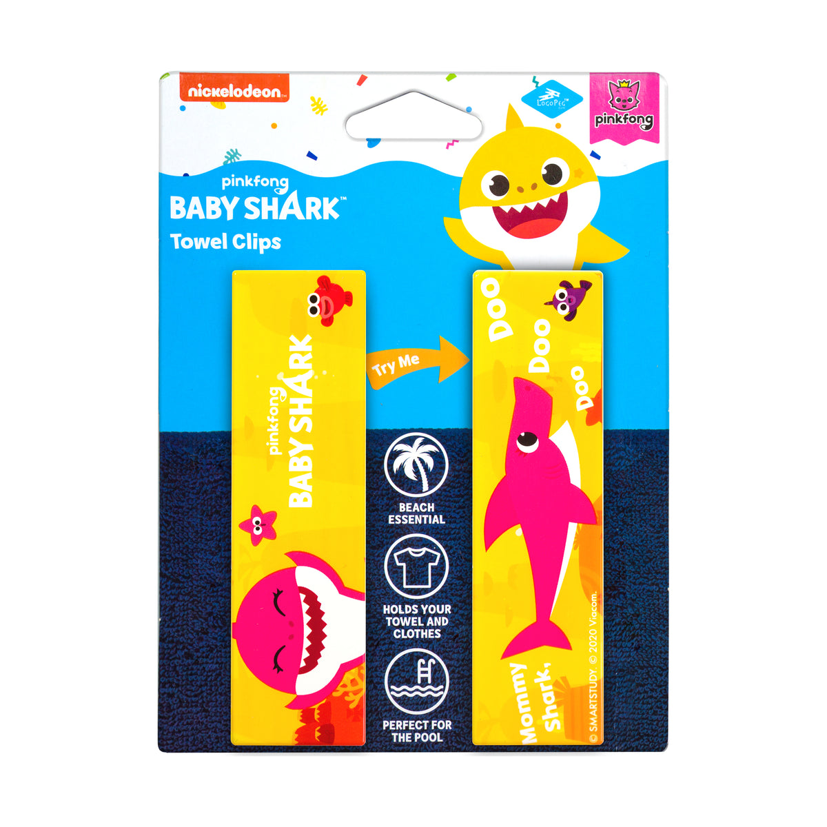 Baby Shark Mommy Shark Towel Clips Logo Pegs